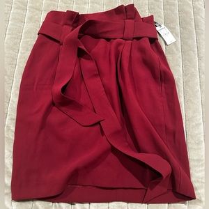 Red Express Belted Skirt NWT